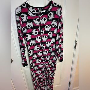 NIGHTMARE Before Christmas Footed Adult Onesie Size Medium